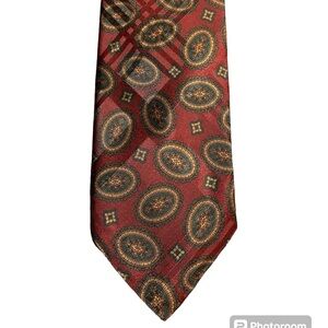 POLO BY RALPH LAUREN Hand-Made Men's Tie Burgundy/Green Silk